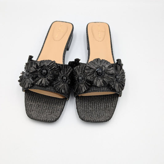 Bandolino Black Floral Embellished Sandals