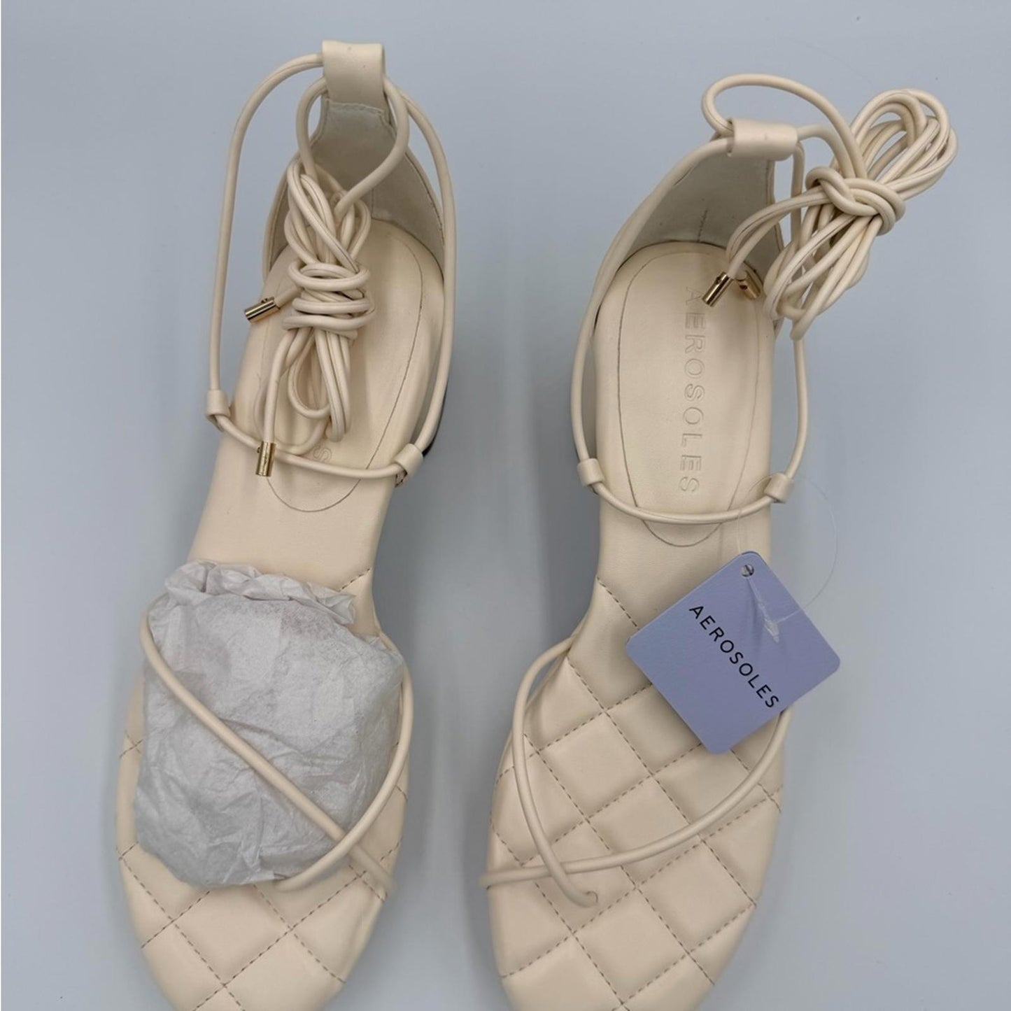 AEROSOLES Cream Strappy Heels