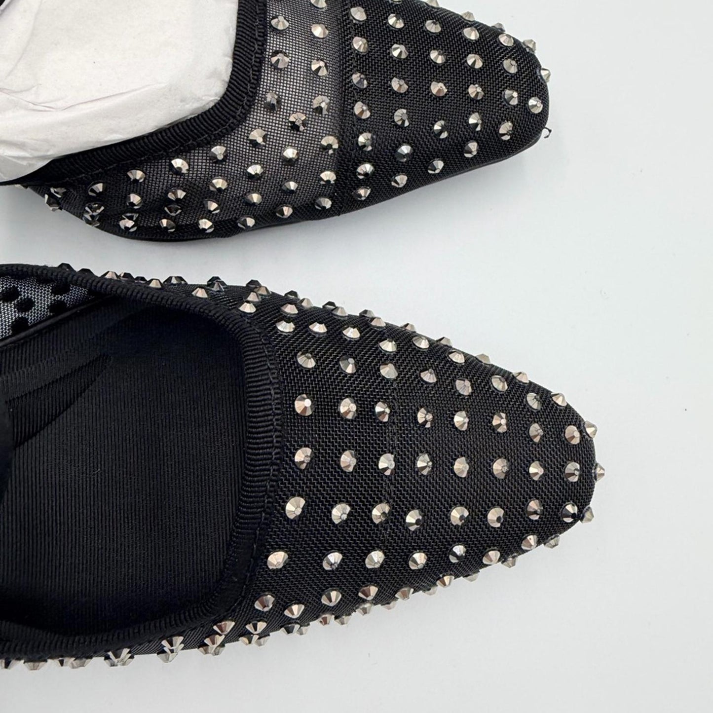 Anne Klein Black Studded Heels