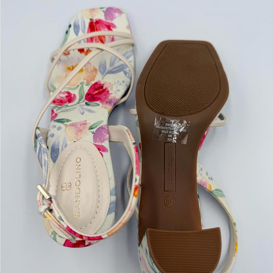Bandolino Women's Floral Strappy Sandals - Cream and Multicolor