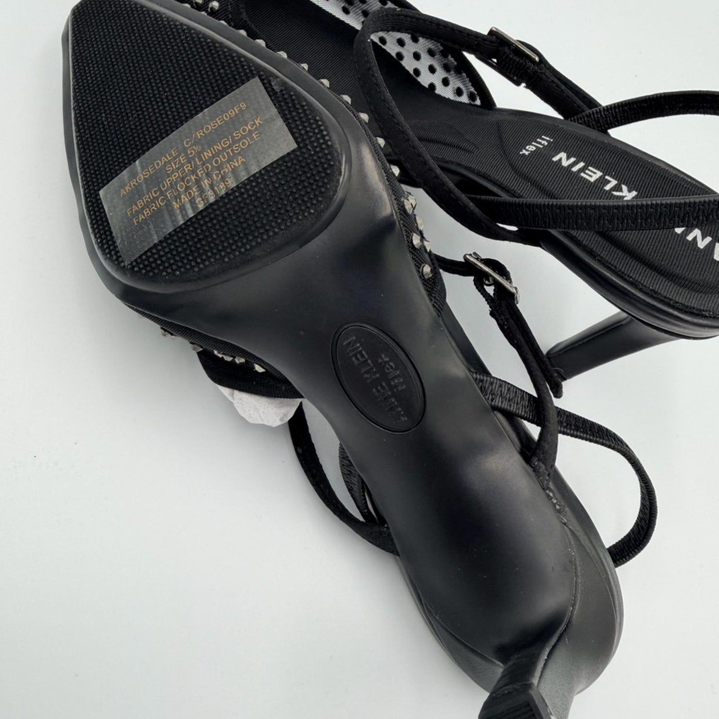 Anne Klein Black Studded Heels