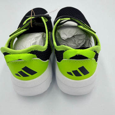 adidas Kids Black and Neon Green Sneakers
