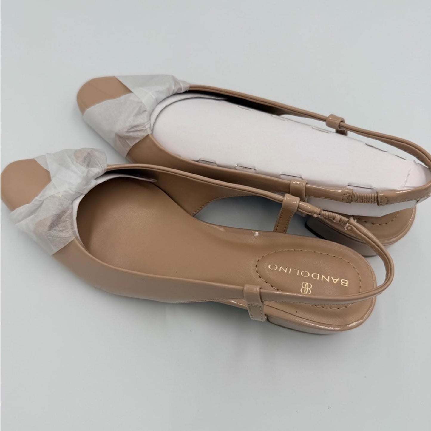 Bandolino Women's Beige Slingback Heels