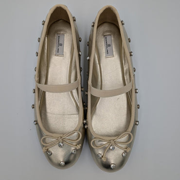 Bandolino Cream Embellished Flats