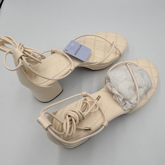 AEROSOLES Cream Strappy Heels