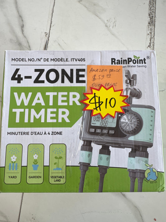 4-zone water timer