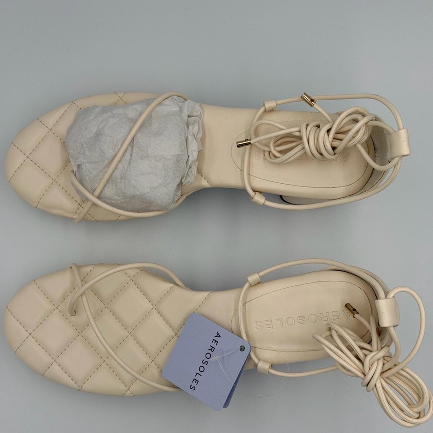 AEROSOLES Cream Strappy Heels