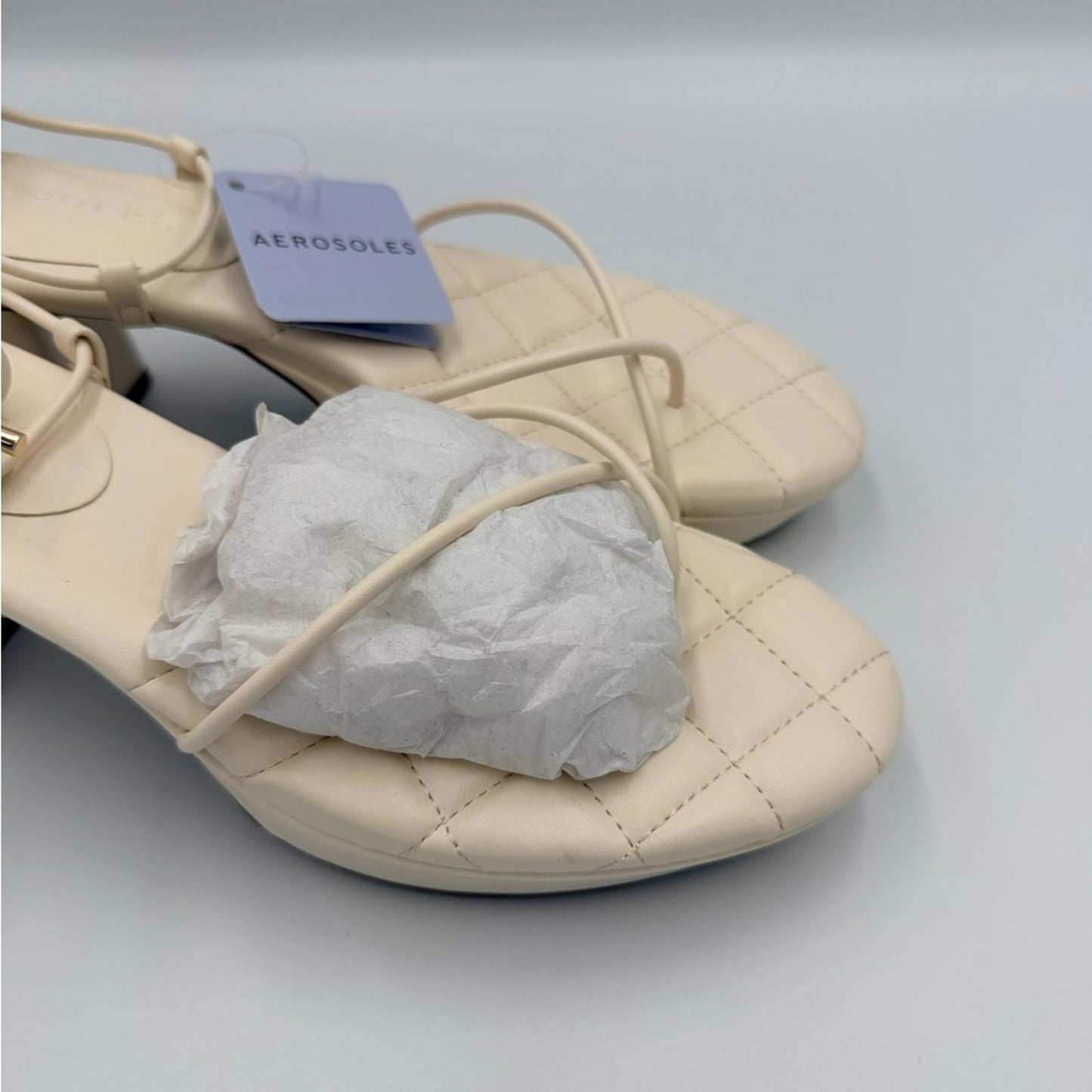 AEROSOLES Cream Strappy Heels