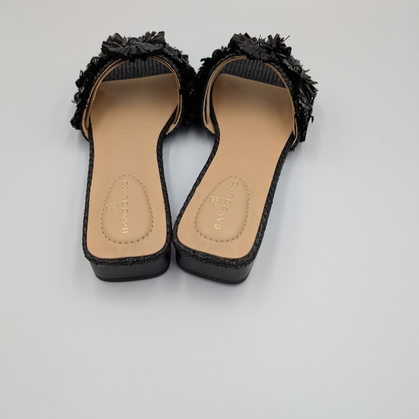 Bandolino Black Floral Embellished Sandals