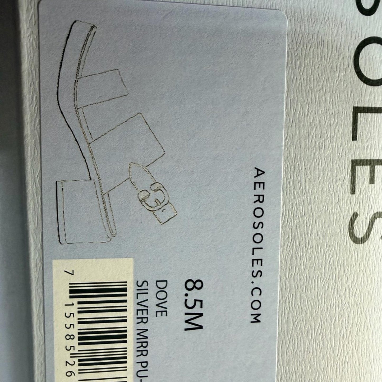 AEROSOLES Metallic Silver and Black Sandals