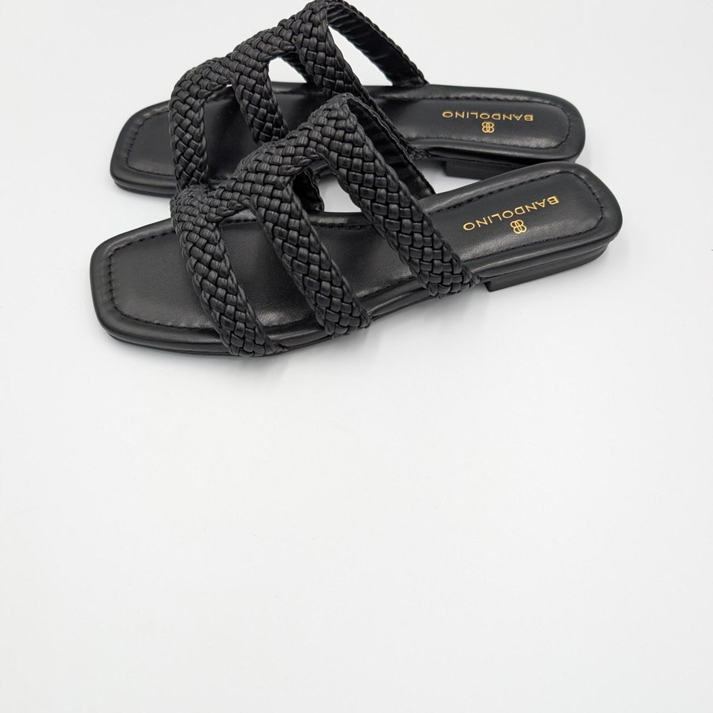 Bandolino Women's Elegant Black Woven Sandals