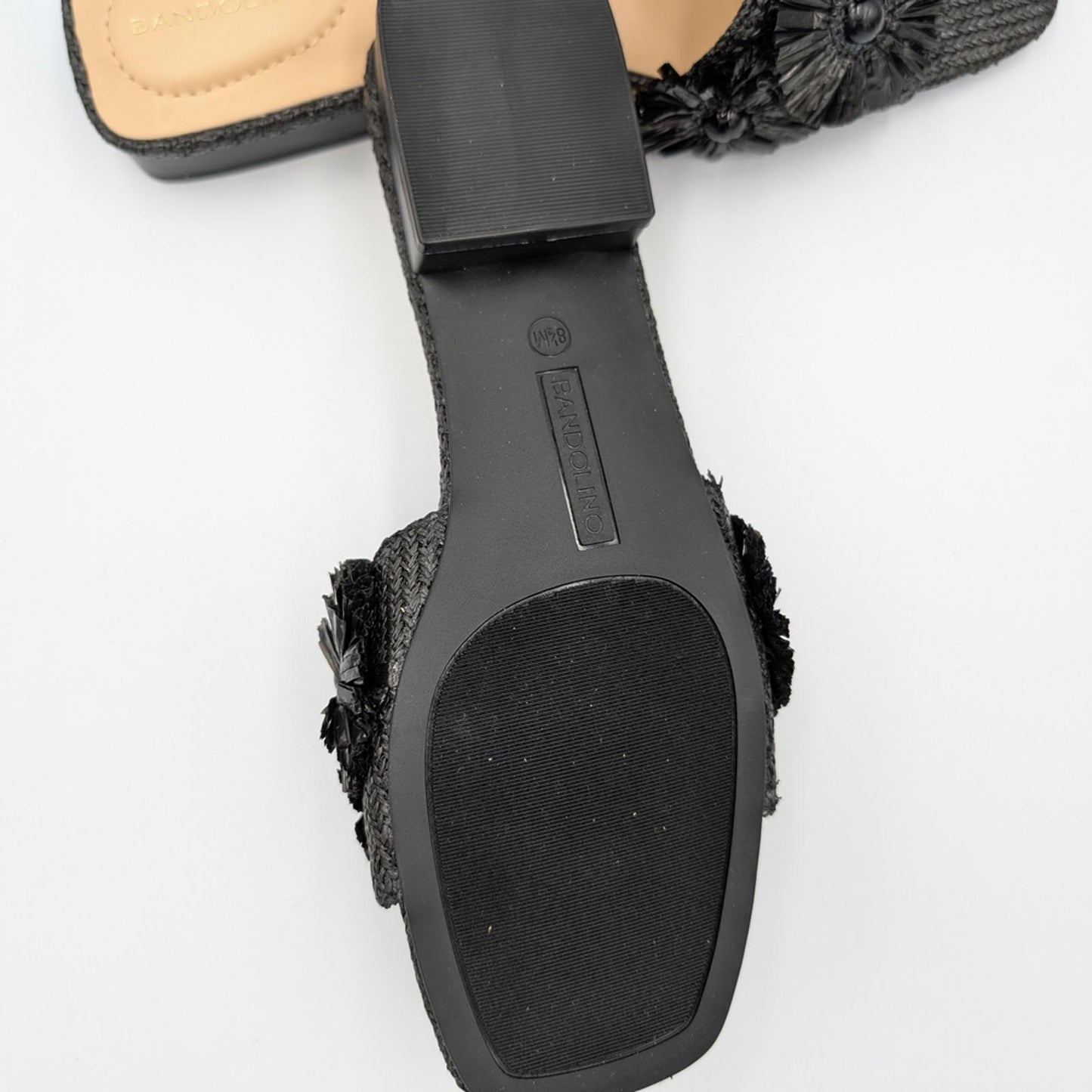 Bandolino Black Floral Embellished Sandals