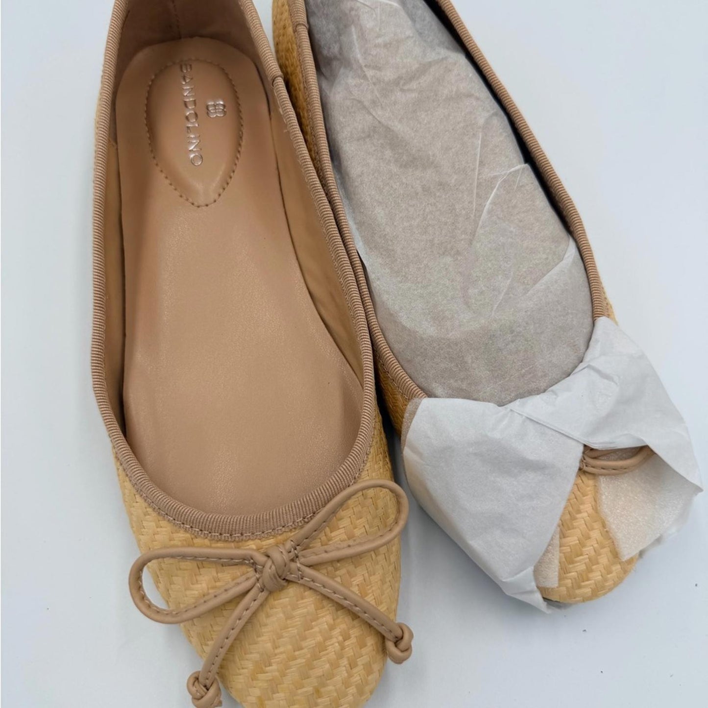 Bandolino Woven Tan Ballet Flats